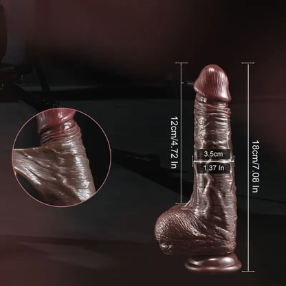 DILDO MOVABLE FORESKIN BLACK