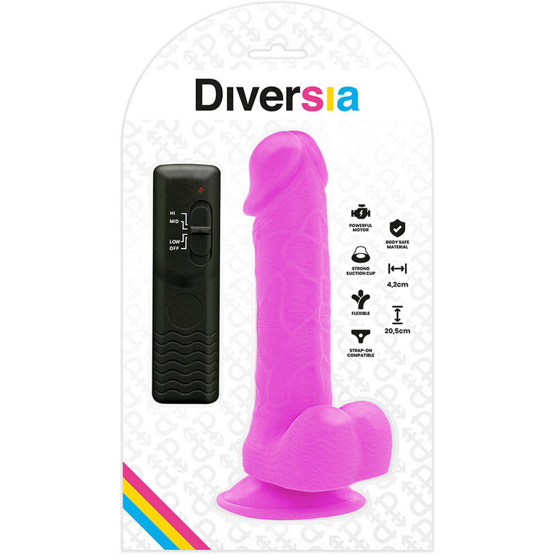DILDO VIBRATOR DIVERSIA PURPLE