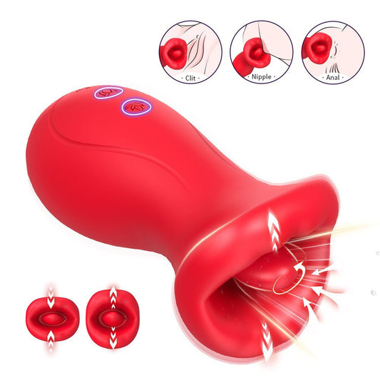 CLITORIAL STIMULATOR SUCTION TONGUE